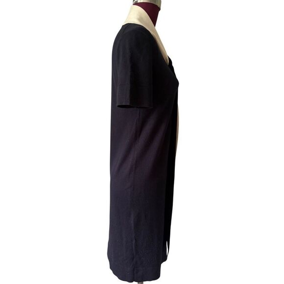 Tory Burch SHORT SLEEVE BOW SWEATER DRESS size XS Medium Navy New Ivory - Picture 11 of 11